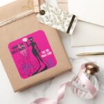 Cat Must Play Square Sticker