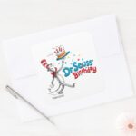 Cat In The Hat Dr. Seusss Birthday Square Sticker