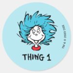 Cat In The Hat Thing One Classic Round Sticker