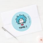 Cat In The Hat Thing One Classic Round Sticker