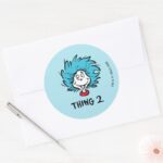 Cat In The Hat Thing Two Classic Round Sticker