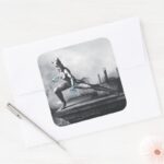 Catwoman Lightning Square Sticker