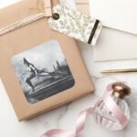 Catwoman Lightning Square Sticker