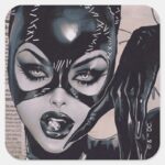 Catwoman 50 Sozomaika Cover Illustration Square Sticker