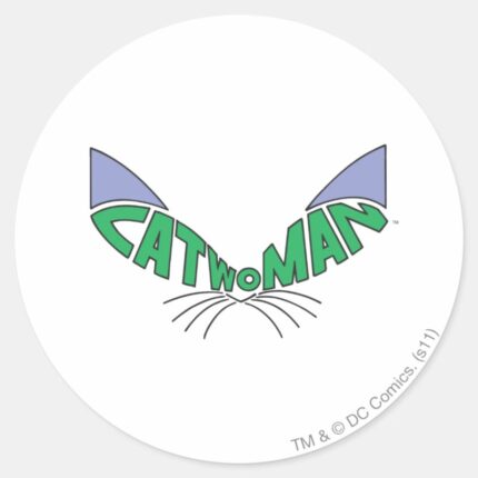 Catwoman Logo Green Classic Round Sticker
