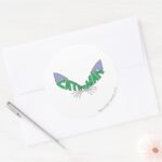 Catwoman Logo Green Classic Round Sticker