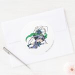 Catwoman Lunges Classic Round Sticker