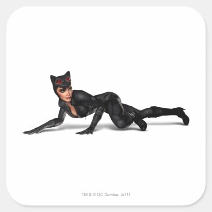 Catwoman Lurking Square Sticker