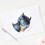Catwoman Stare Classic Round Sticker