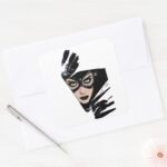 Catwoman The Claws Are Out Cover Illustration Square Sticker
