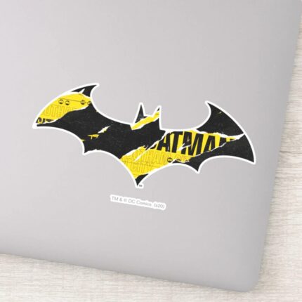 Caution Tape Batman Logo Sticker