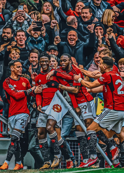 Celebration Players Football Poster