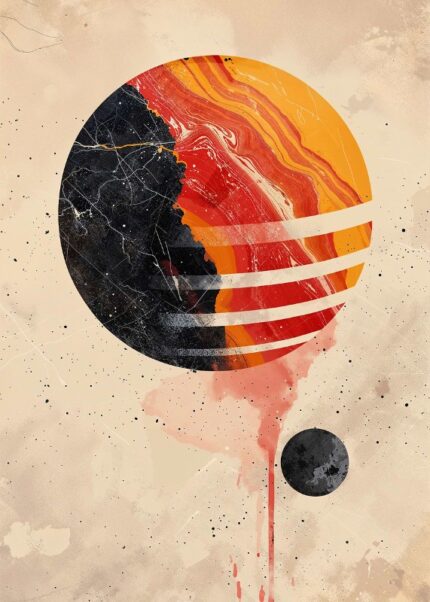 Celestial Contrast Poster