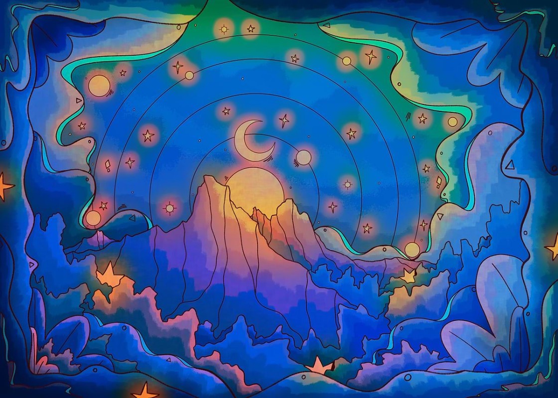Celestial Mountain Poster