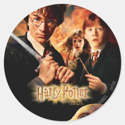 Chamber Of Secrets French Classic Round Sticker