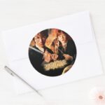 Chamber Of Secrets French Classic Round Sticker