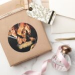 Chamber Of Secrets French Classic Round Sticker