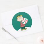 Charlie Brown Peppermint Candy Classic Round Sticker