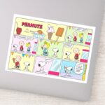 Charlie Brown Snoopy Sally Ice Cream Sticker