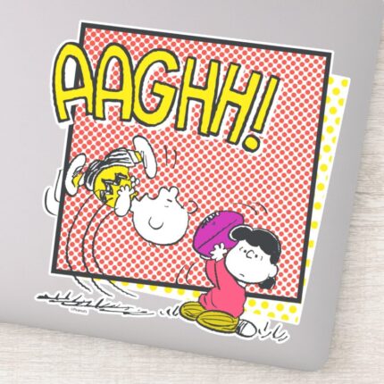 Charlie Brown And Lucy Football Comic Graphic Sticker