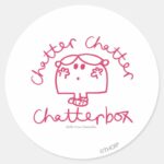 Chatter Chatter Chatterbox Classic Round Sticker