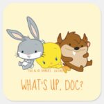 Chibi BUGS BUNNY™ TWEETY™ TAZ™ Square Sticker