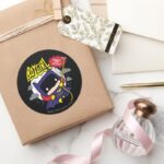 Chibi Batgirl Ready For Action Classic Round Sticker