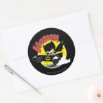 Chibi Batman In The Batmobile Classic Round Sticker