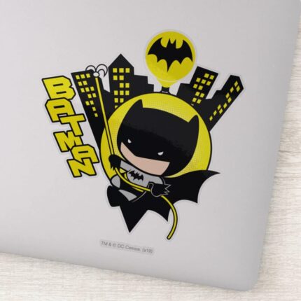 Chibi Batman Scaling The City Sticker