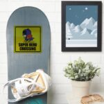 Chibi Batwoman Super Hero Crossing Sign Sticker