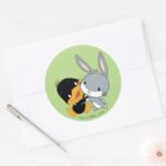 Chibi DAFFY DUCK™ BUGS BUNNY™ Classic Round Sticker
