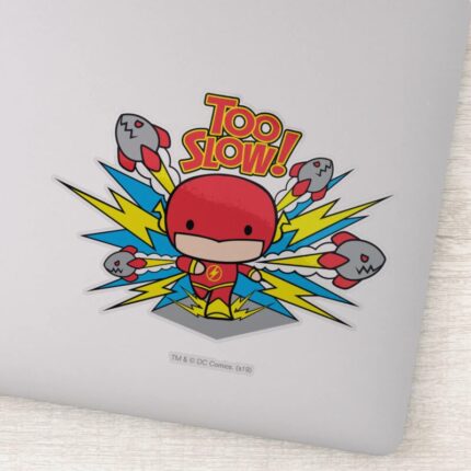 Chibi Flash Outrunning Rockets Sticker