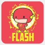 Chibi Flash With Electricity Square Sticker