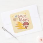 Chibi Flash Too Fast For Naps Square Sticker