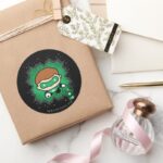 Chibi Green Lantern Flying Through Space Classic Round Sticker