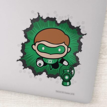 Chibi Green Lantern Flying Through Space Sticker