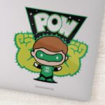 Chibi Green Lantern Forming Giant Fists Sticker