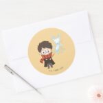 Chibi HARRY POTTER™ Patronus Classic Round Sticker