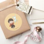 Chibi HARRY POTTER™ Patronus Classic Round Sticker