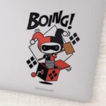 Chibi Harley Quinn In A Box With Hammer Sticker