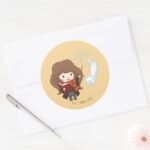 Chibi Hermione Granger Patronus Classic Round Sticker