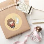 Chibi Hermione Granger Patronus Classic Round Sticker