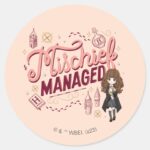 Chibi Hermione Mischief Managed Classic Round Sticker