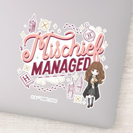 Chibi Hermione Mischief Managed Sticker