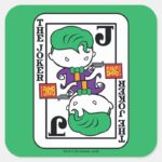 Chibi Joker Playing Card Square Sticker