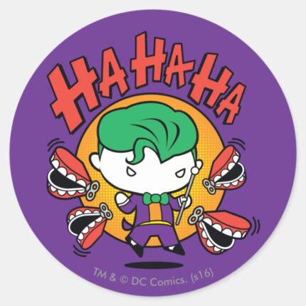 Chibi Joker With Toy Teeth Classic Round Sticker