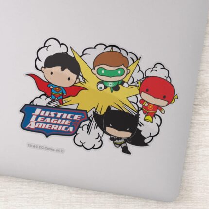 Chibi Justice League Of America Explosion Sticker