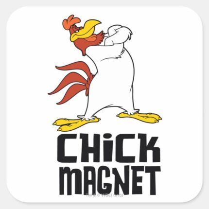 Chick Magnet Square Sticker