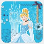 Cinderella Graceful Square Sticker