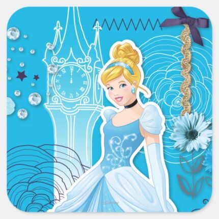 Cinderella Graceful Square Sticker